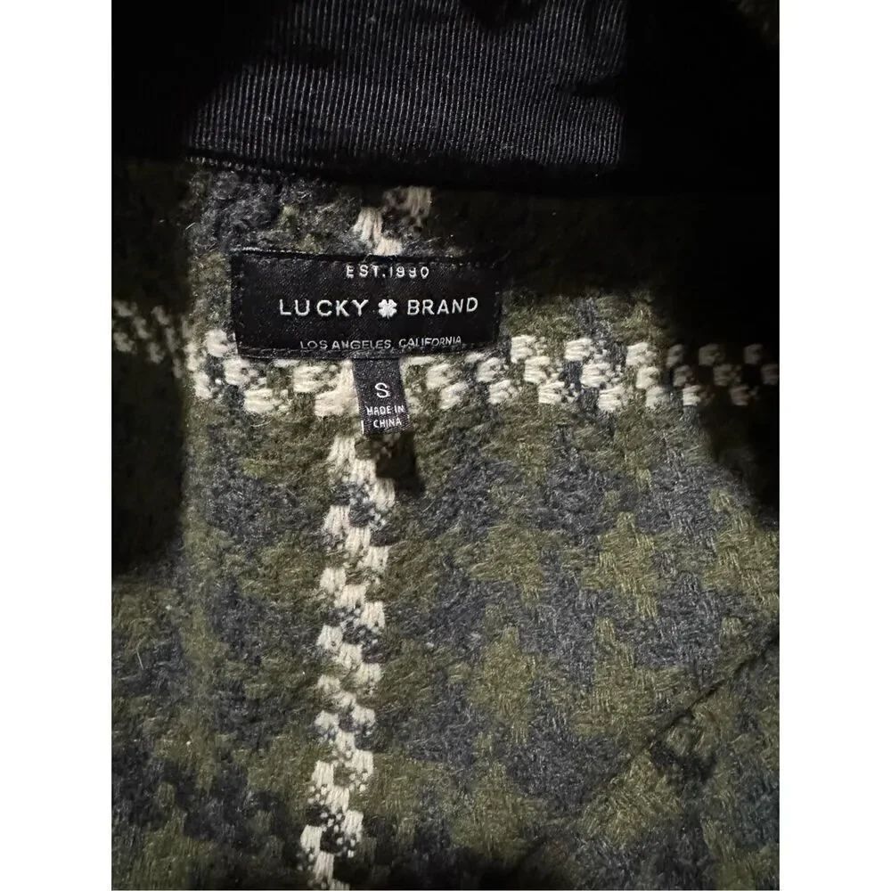 Lucky Brand green plaid flannel jacket S - Picture 3 of 7